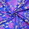 Blue-Fuchsia-Multi Polyester Abstract Floral Chinese Brocade Woven Fabric By the Yard